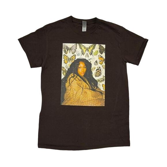 ★ My Girl SZA Brown Graphic Butterfly ‘Good Days’ T-Shirt Merch ★ - Picture 1 of 5